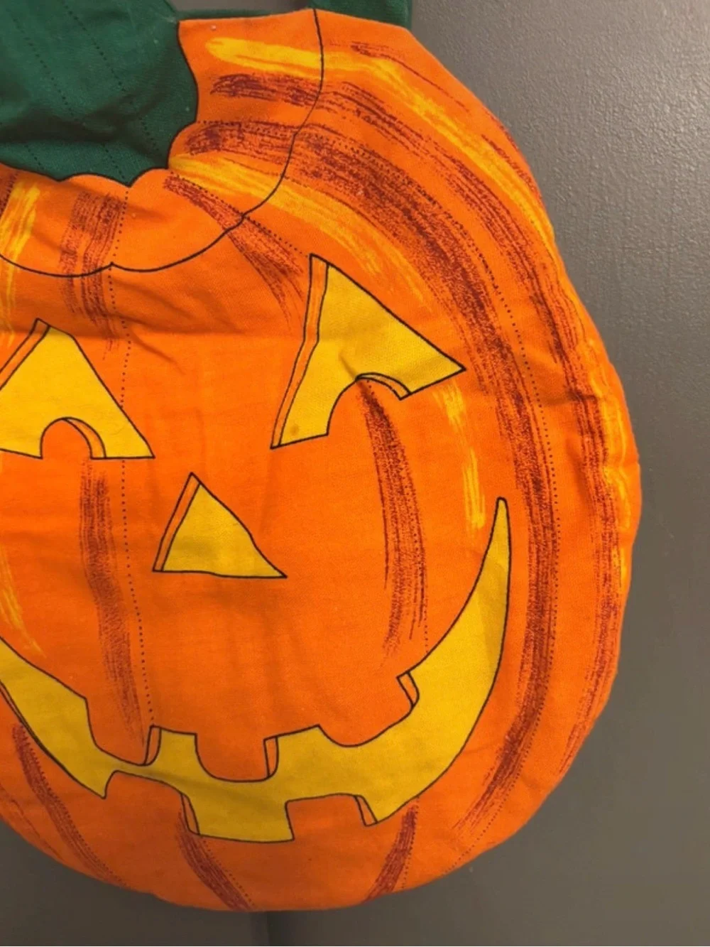Vtg Cranston cloth Childerns treat or treat bag jack o latern